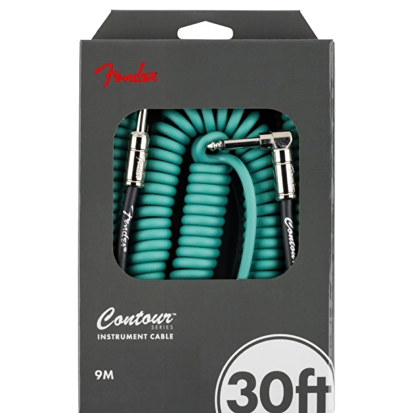Fender Contour Düz/L Uç 9 Metre Sherwood Green Enstrüman Kablosu
